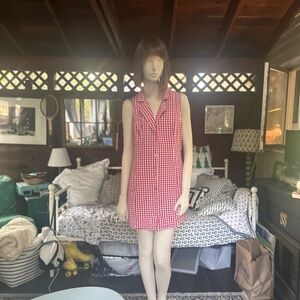 Red Gingham Rihoas Retro Sundress